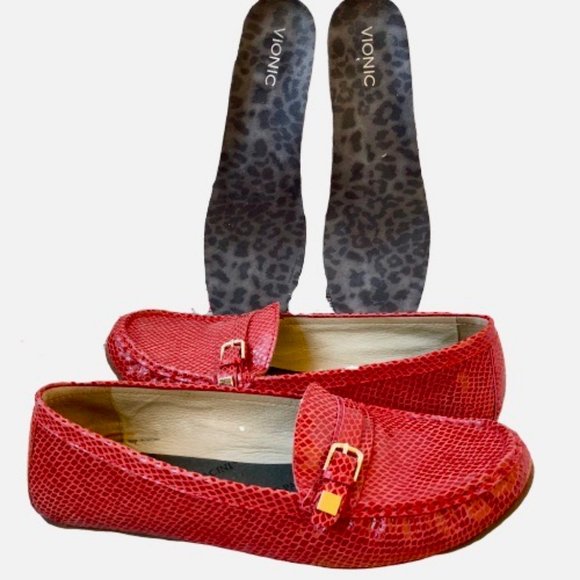 David Tate Loafer Patent Leather Snakeskin Print Womens size 12 - Picture 8 of 14